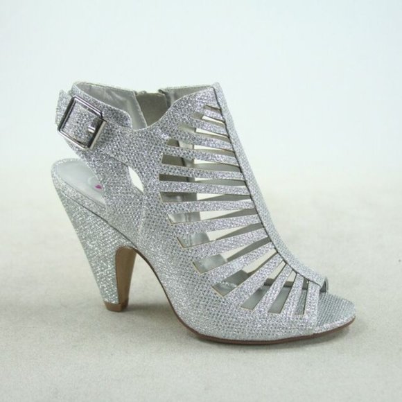 Women's  Fashion Strappy Caged Kitten Chunky Heel Sandal Shoes - Picture 7 of 16